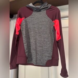 Under Armour size small hooded sweatshirt purple gray